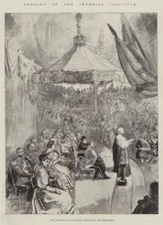 Eröffnung des Imperial Institute, der Erzbischof von Canterbury spricht den Segen